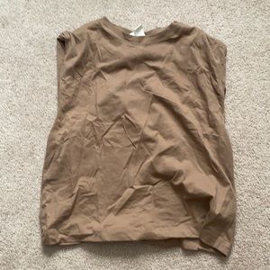 Sleeveless Brown T-Shirt